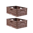 Faltbare Klappbox in Holzoptik - 40cm x 30cm ( 2...