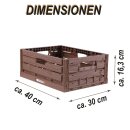 Faltbare Klappbox in Holzoptik - 40cm x 30cm ( 4 Stück )