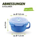 Frischhaltebox 0,85L - Frühstücksschale im Set Blau - 1er Pack ( 1 Stück )