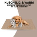 Haustierdecke mit wattierter Zwischeneinlage - 60cm x 80cm - Beige