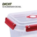 Frischhaltebox mit Deckel - Fresh System 0,9 Liter - Lunchbox - Rot