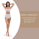 Damen Hüftslip 5er Pack - weiß / bestickt - M / 40-42