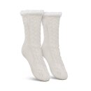 Hüttensocken "Zopfmuster" - Weiß -...