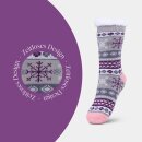 Hüttensocken "Schneeflocke" - Grau - 36-42 - ( 1 Paar )