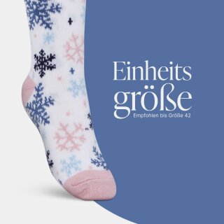 Hüttensocken "Schneeflocke" - Creme - 36-42 - ( 1 Paar )