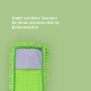 Bodenwischer Ersatzbezug Mikrovelour / Chenille - Grün