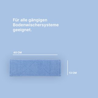 Bodenwischer Ersatzbezug blau 40cm, Mikrofaser - 1er Pack ( 1 Stück )