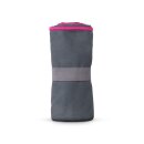 Sporttuch gerollt "grau" farbige Biese 40x80 cm - Pink