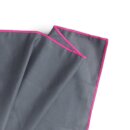 Sporttuch gerollt "grau" farbige Biese 50x100 cm - Pink