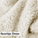 Kuscheldecke "Teddy Fleece" Sherpa/Flanell, 150x200cm Creme