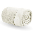 Kuscheldecke "Teddy Fleece" Sherpa/Flanell, 150x200cm Creme