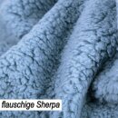 Kuscheldecke "Teddy Fleece" Sherpa/Flanell, 150x200cm Blau