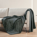 Kuscheldecke "Teddy Fleece" Sherpa/Flanell, 150x200cm Schwarz