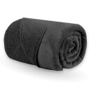 Kuscheldecke "Teddy Fleece" Sherpa/Flanell, 150x200cm Schwarz