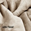 Kuscheldecke "Teddy Fleece" Sherpa/Flanell, 150x200cm Beige