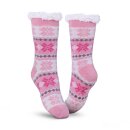 Hüttensocken "Schneeflocke" - Pink - 36-42 - ( 1 Paar )