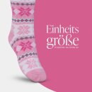 Hüttensocken "Schneeflocke" - Pink - 36-42 - ( 1 Paar )