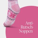 Hüttensocken "Schneeflocke" - Pink - 36-42 - ( 1 Paar )