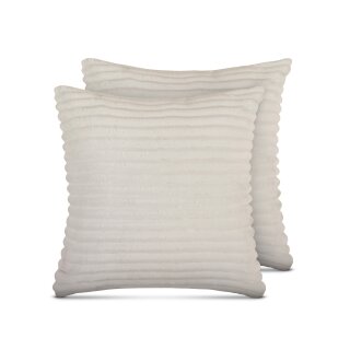 Kissenhülle - Cord Optik Creme 40 x 40 cm ( 2er Pack )