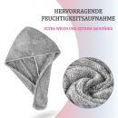 Haarturban 25x65cm - Einheitsgröße - Grau