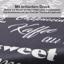 Tischdecke mit brillantem Druck Anthrazit ( Coffee ) 40 x 160 cm