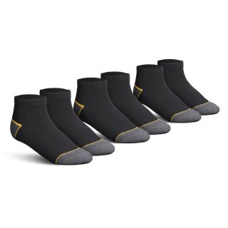 Sneaker Arbeits-Socken - 3er Pack - 39-42 - Schwarz