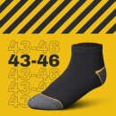 Sneaker Arbeits-Socken - 3er Pack - 43-46 - Schwarz