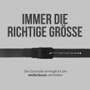 Stoffgürtel "mit abnehmbarer Schnalle" - 2er Pack 130 x 3,0 cm - Schwarz