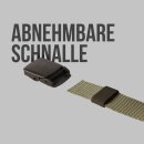 Stoffgürtel "mit abnehmbarer Schnalle" - 2er Pack 130 x 3,8 cm - Olivgrün