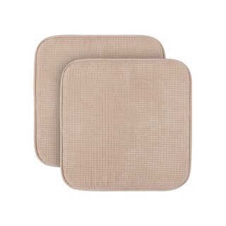 Stuhlkissen Struktur "2er Pack" Beige 38x38x2cm ( 2er Pack )