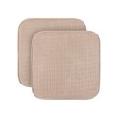 Stuhlkissen Struktur "2er Pack" Beige 38x38x2cm...