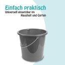 Eimer mit Metallbügel Anthrazit - 5 Liter - 1er Pack ( 1 Stück )