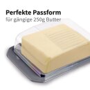 Butterdose mit transparentem Deckel