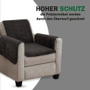 Sesselschoner Lammflor Optik - 140x144cm Anthrazit