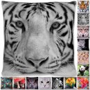 Kissenhülle Fotodruck 40x40 Tiger grey ohne Füllung