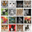 Kissenhülle Fotodruck 40x40 Tiger grey ohne Füllung