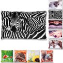 Kissenhülle Fotodruck Zebra 40x60cm mit Füllung