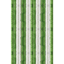 Flauschvorhang 90x200 Unistreifen grün - weiß