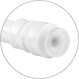 Klemmstange mit Schraubtechnik weiß - perlweiß 60 - 90 cm